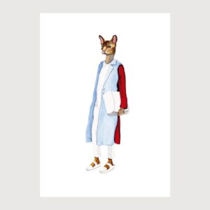 cat dressed illustration by karina krumina
