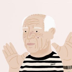 Pablo Picasso illustration by Adriana Fontelas