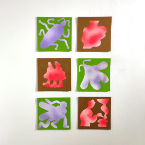 Set of six paintings paintings by amargo