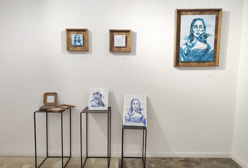 opening art exhibition moça sem pranto by marita at apaixonarte gallery