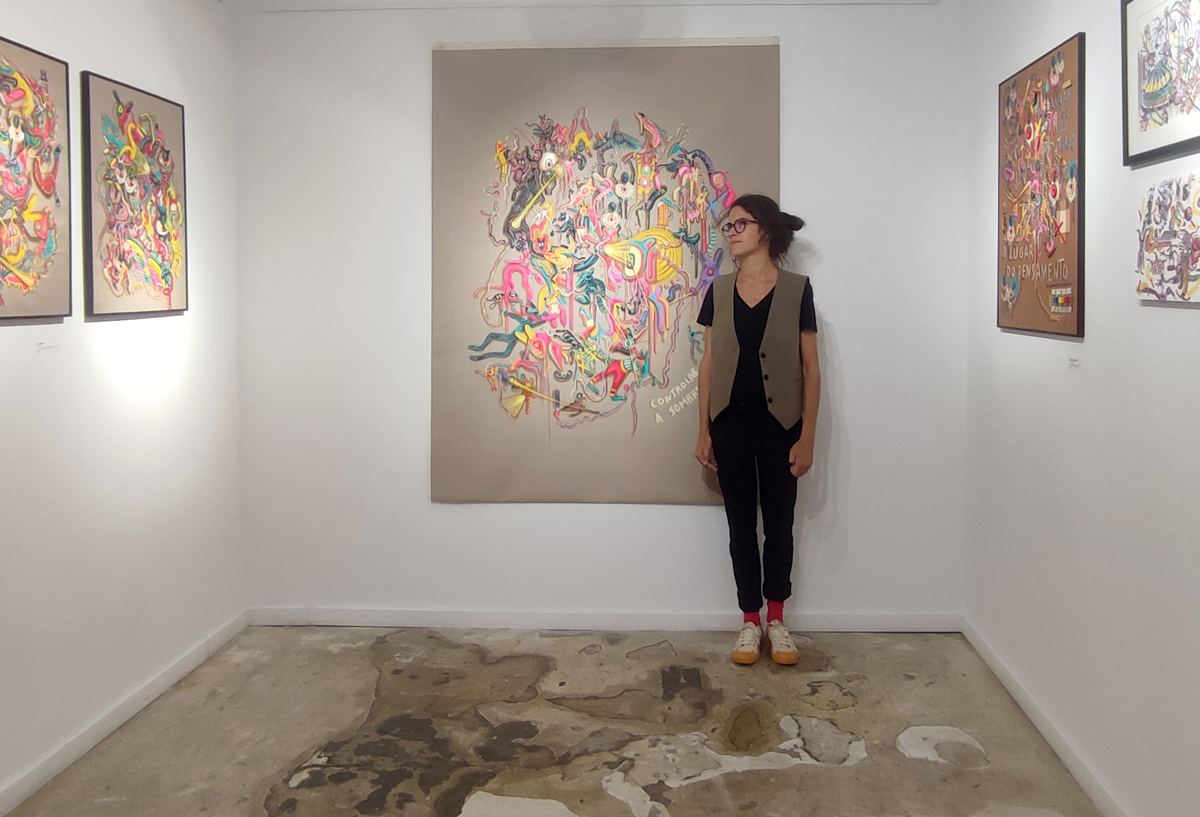 opening of Rita Ravascos's art exhibition at Apaixonarte gallery