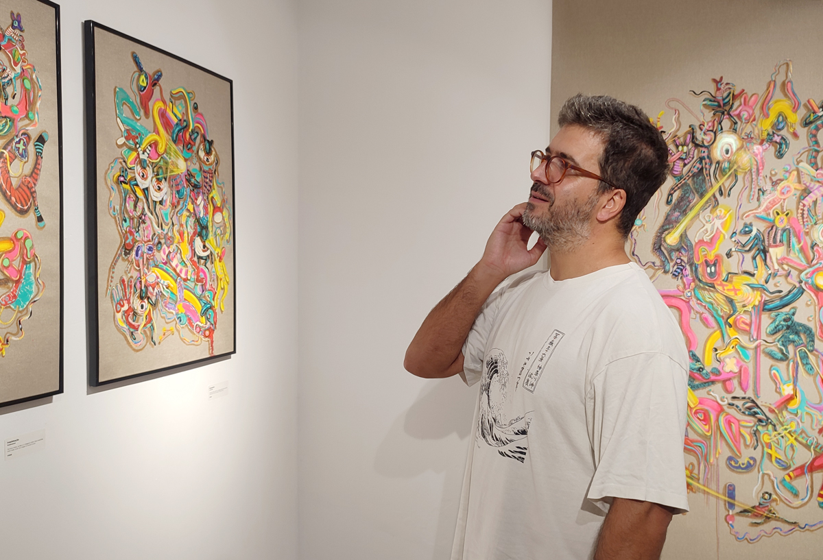 opening of Rita Ravascos's art exhibition at Apaixonarte gallery