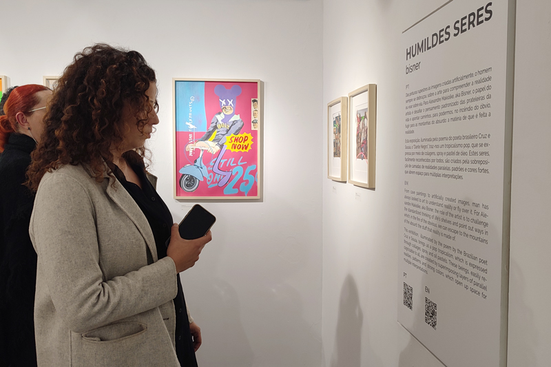 opening of art exhibition by Bisner at apaixonarte gallery