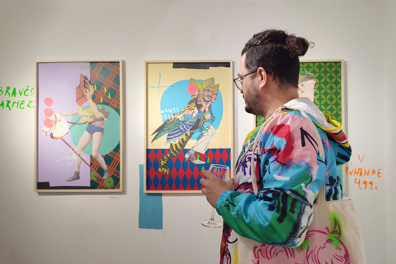 opening of art exhibition by Bisner at apaixonarte gallery