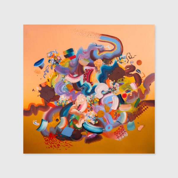 Colourful abstract painting by Sara Atrouni